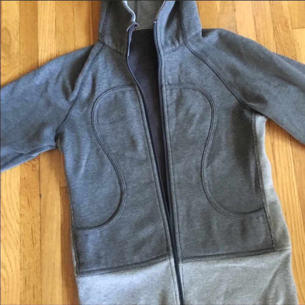 Lululemon scuba hoodie zip size 4 gray